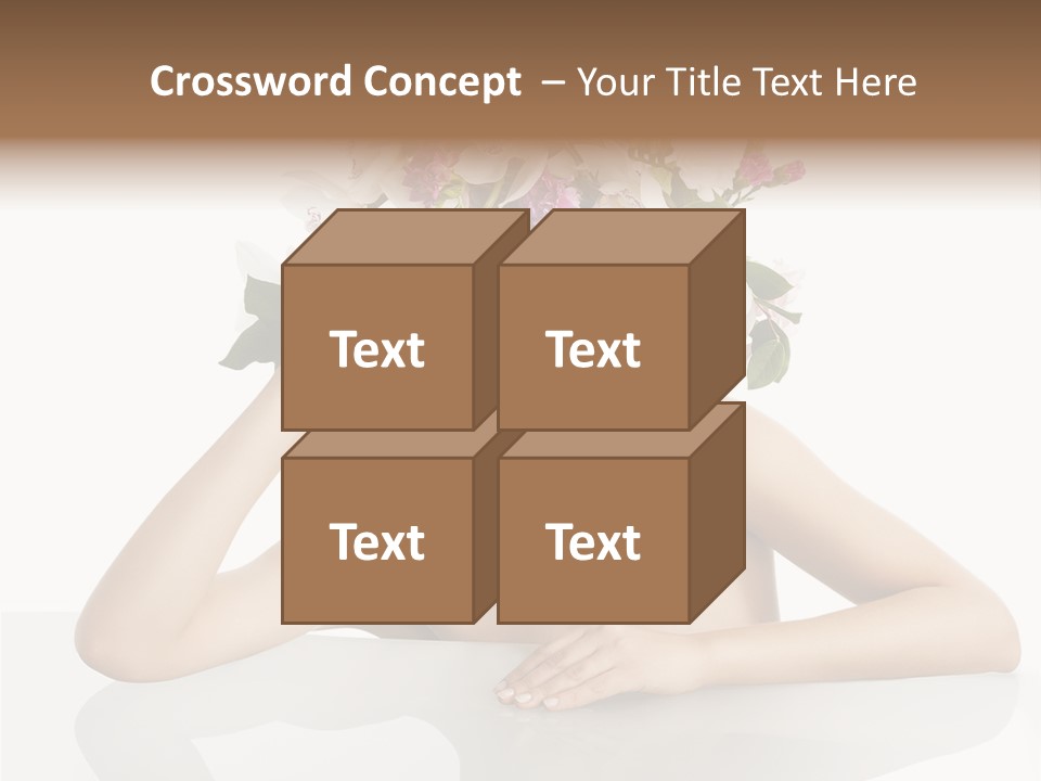 Green Attractive Face PowerPoint Template