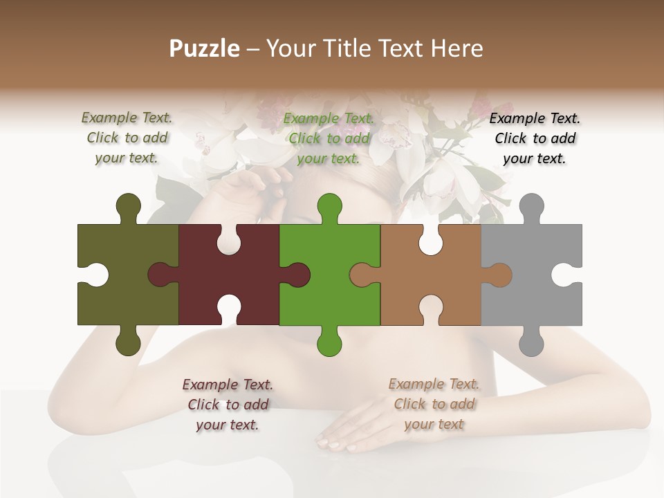 Green Attractive Face PowerPoint Template