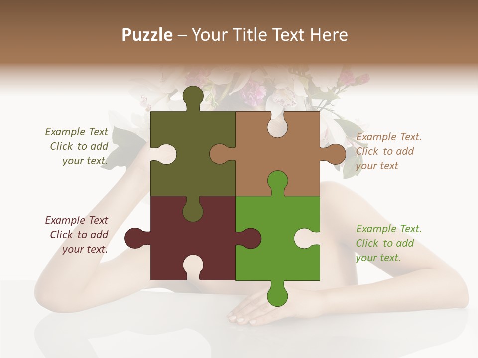 Green Attractive Face PowerPoint Template