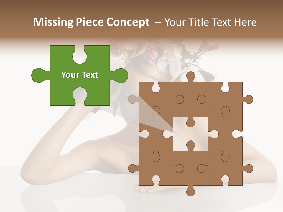 Green Attractive Face PowerPoint Template