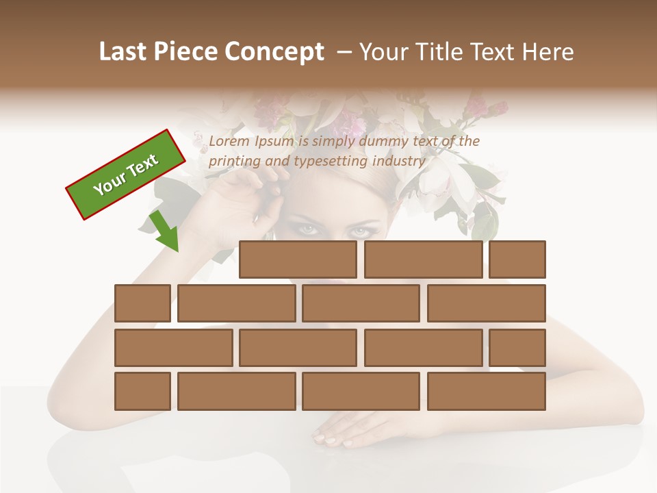 Green Attractive Face PowerPoint Template