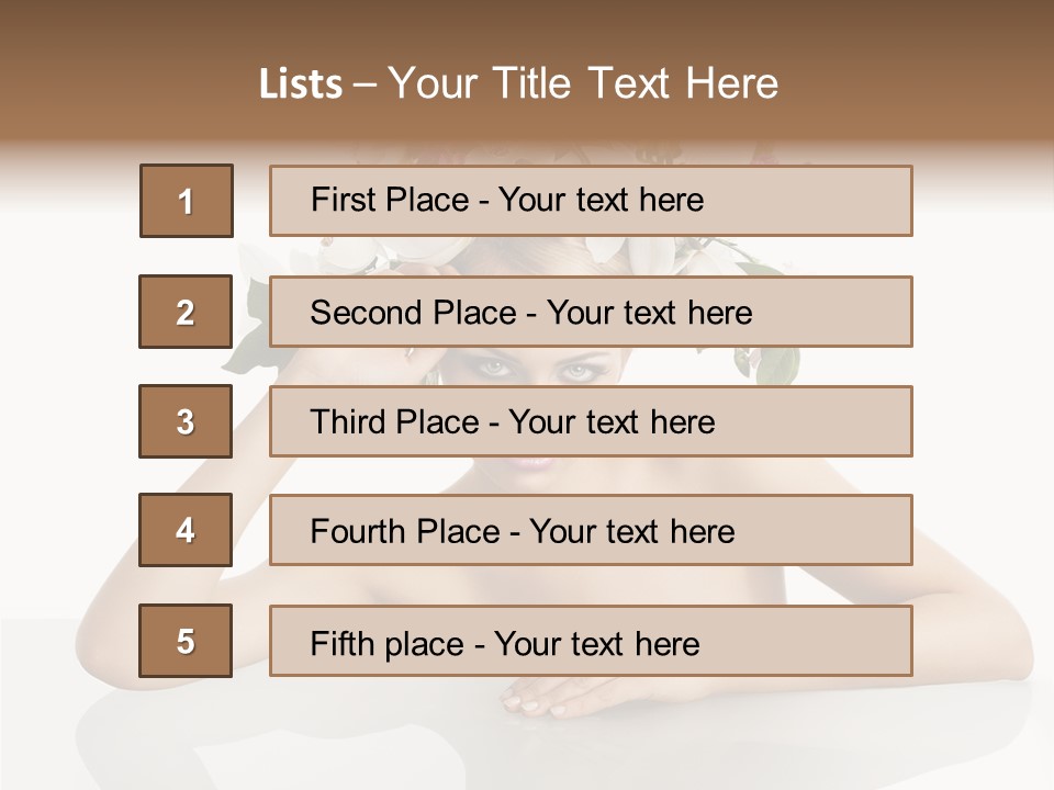 Green Attractive Face PowerPoint Template