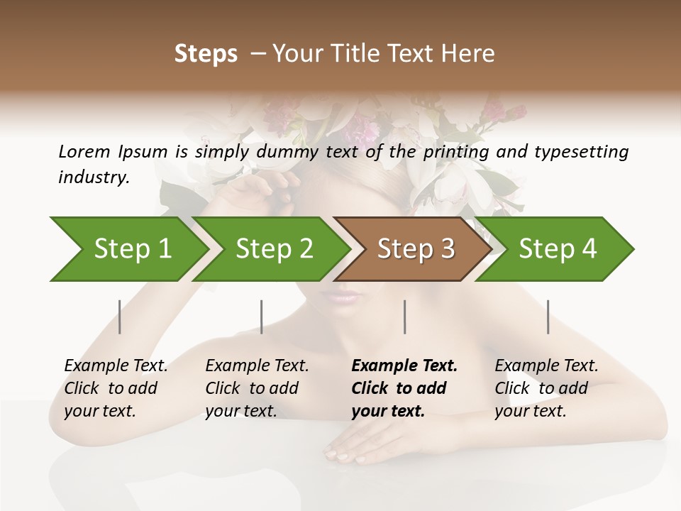 Green Attractive Face PowerPoint Template