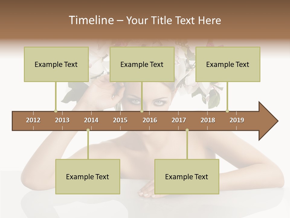 Green Attractive Face PowerPoint Template
