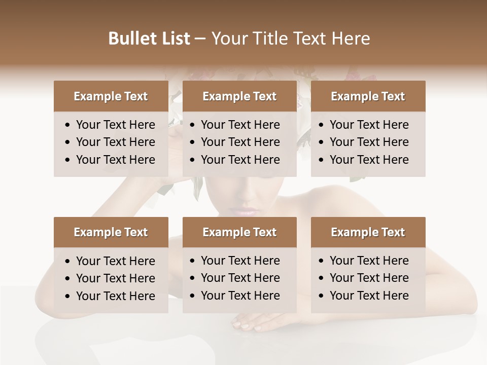 Green Attractive Face PowerPoint Template