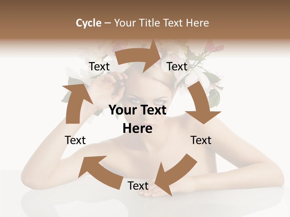 Green Attractive Face PowerPoint Template