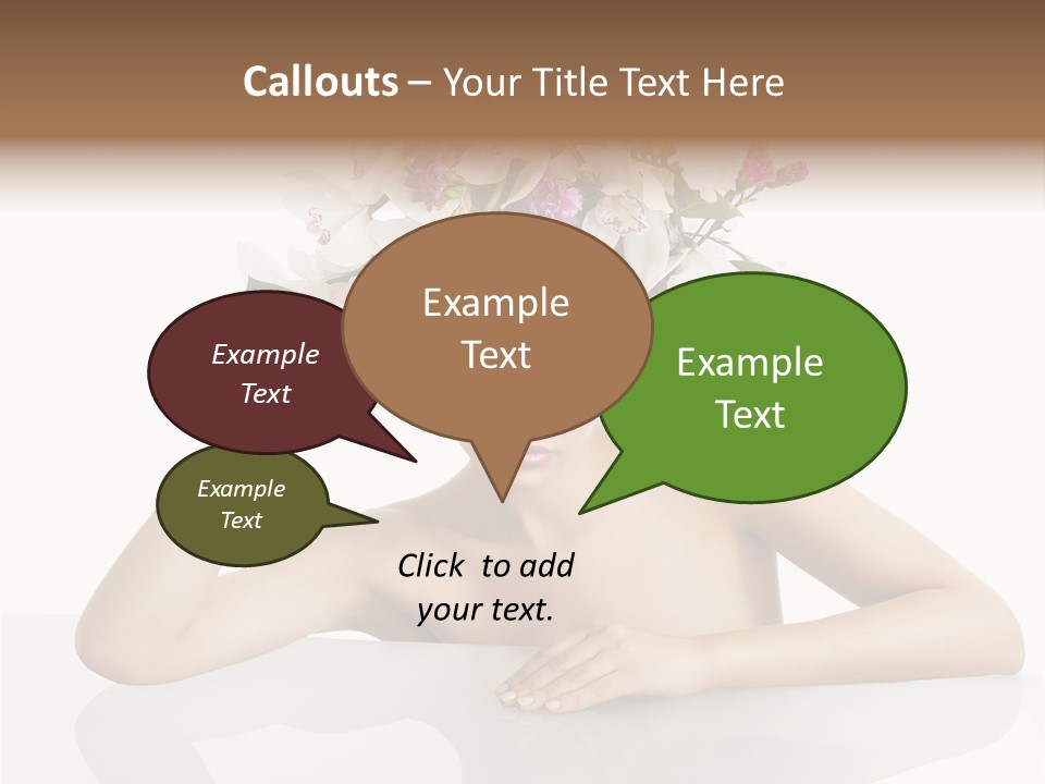 Green Attractive Face PowerPoint Template