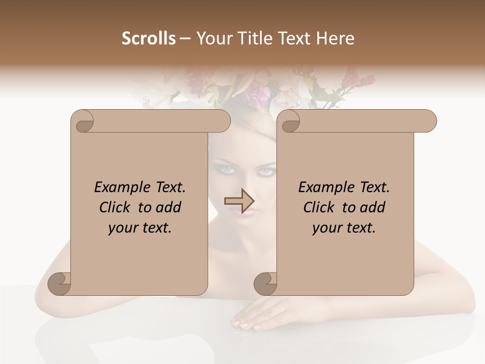 Green Attractive Face PowerPoint Template