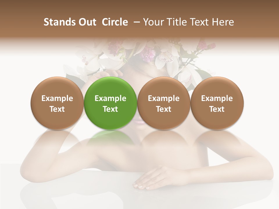 Green Attractive Face PowerPoint Template