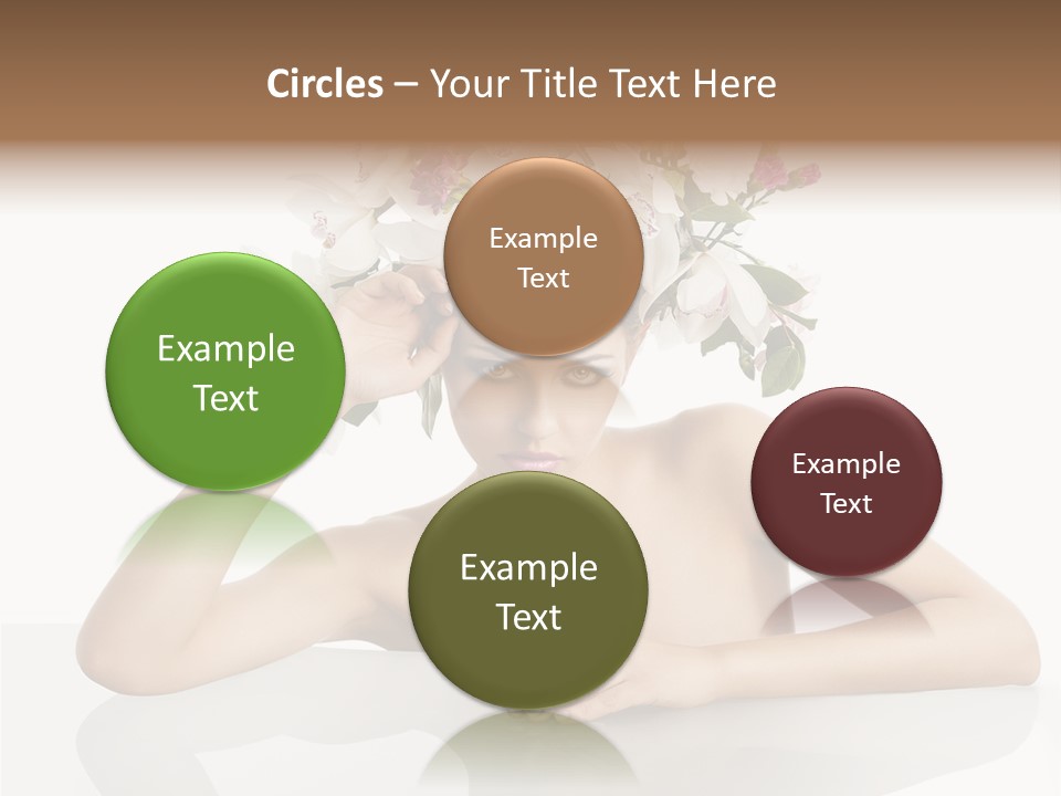 Green Attractive Face PowerPoint Template