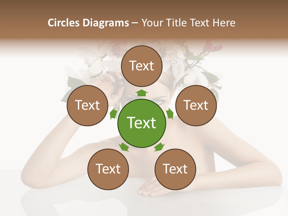 Green Attractive Face PowerPoint Template