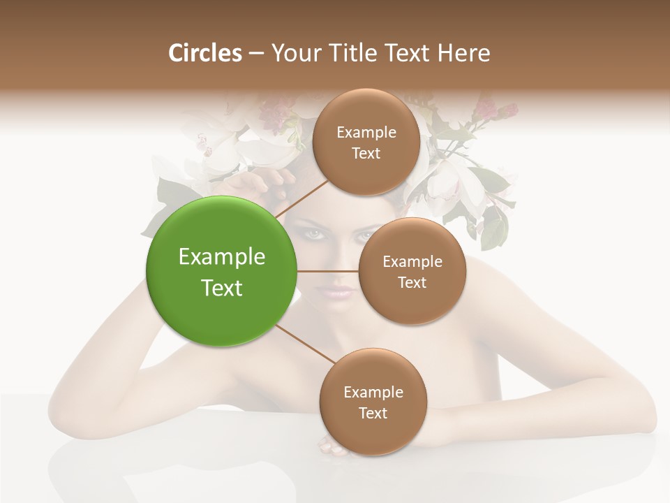 Green Attractive Face PowerPoint Template