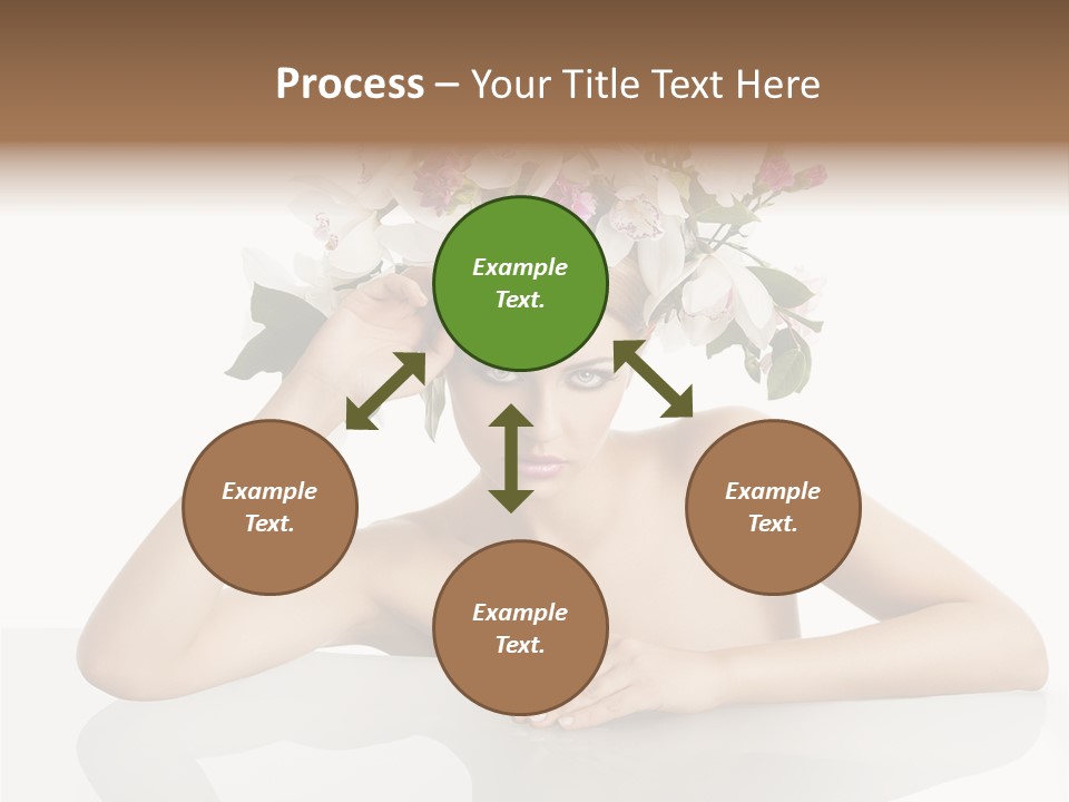 Green Attractive Face PowerPoint Template