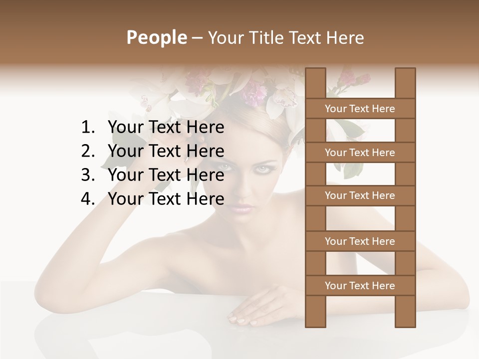 Green Attractive Face PowerPoint Template