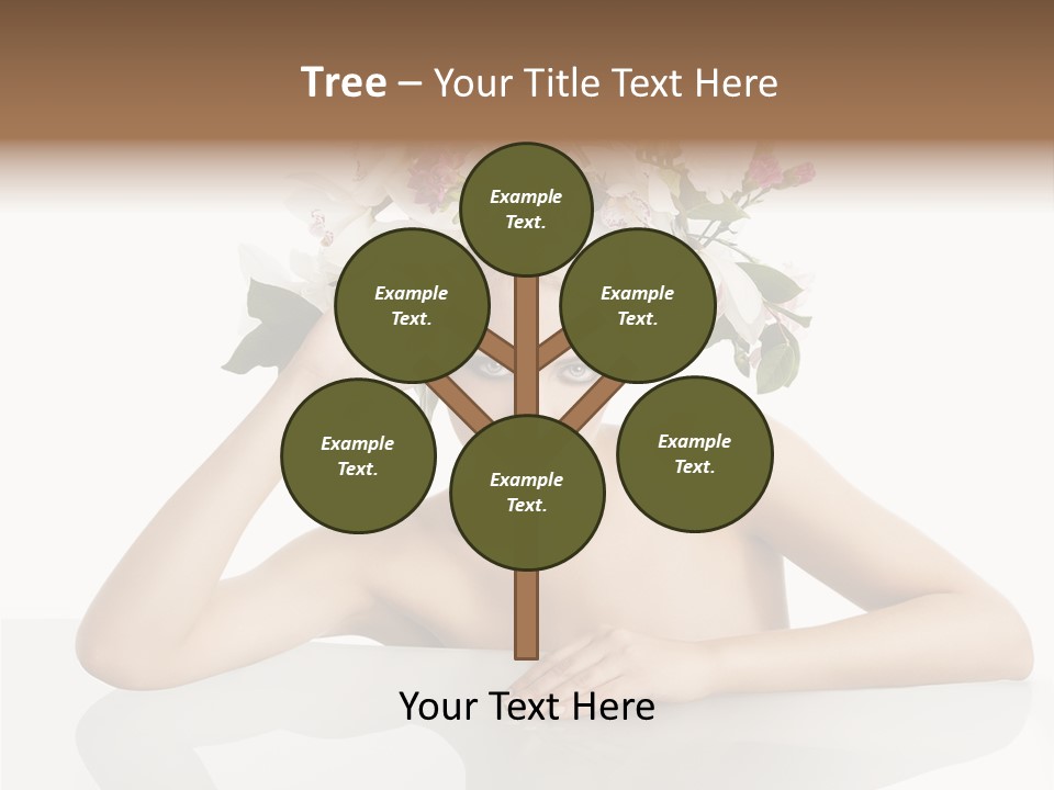 Green Attractive Face PowerPoint Template