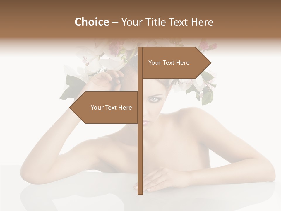 Green Attractive Face PowerPoint Template