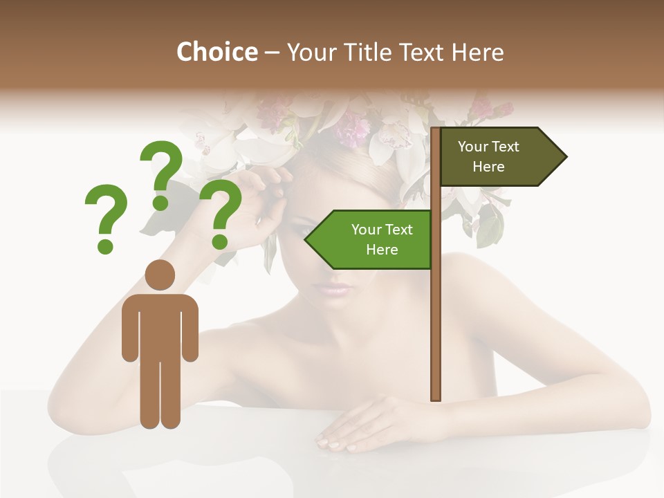 Green Attractive Face PowerPoint Template