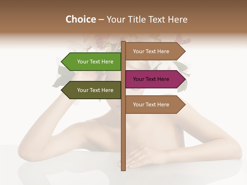 Green Attractive Face PowerPoint Template