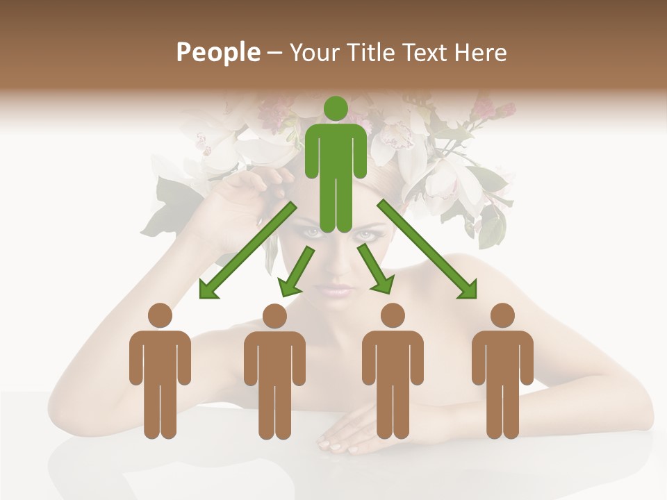 Green Attractive Face PowerPoint Template