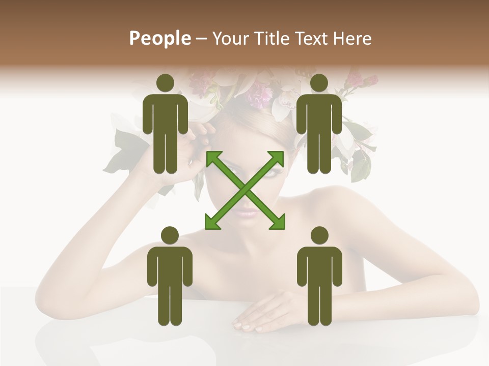 Green Attractive Face PowerPoint Template