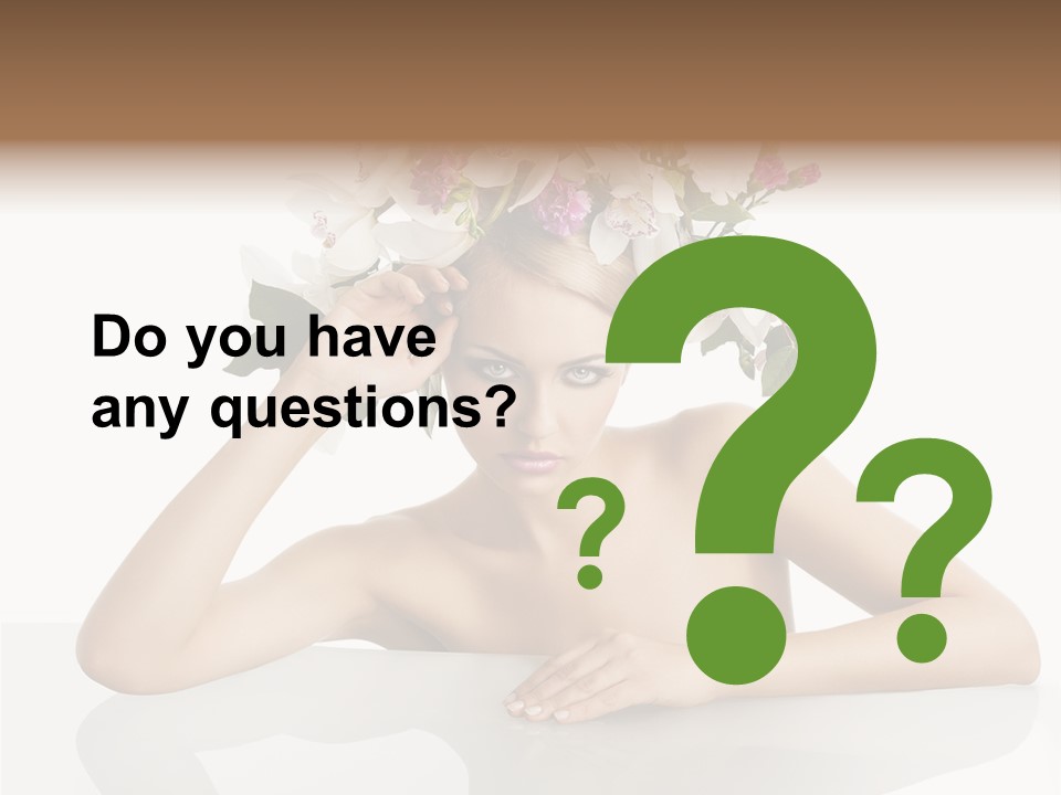 Green Attractive Face PowerPoint Template