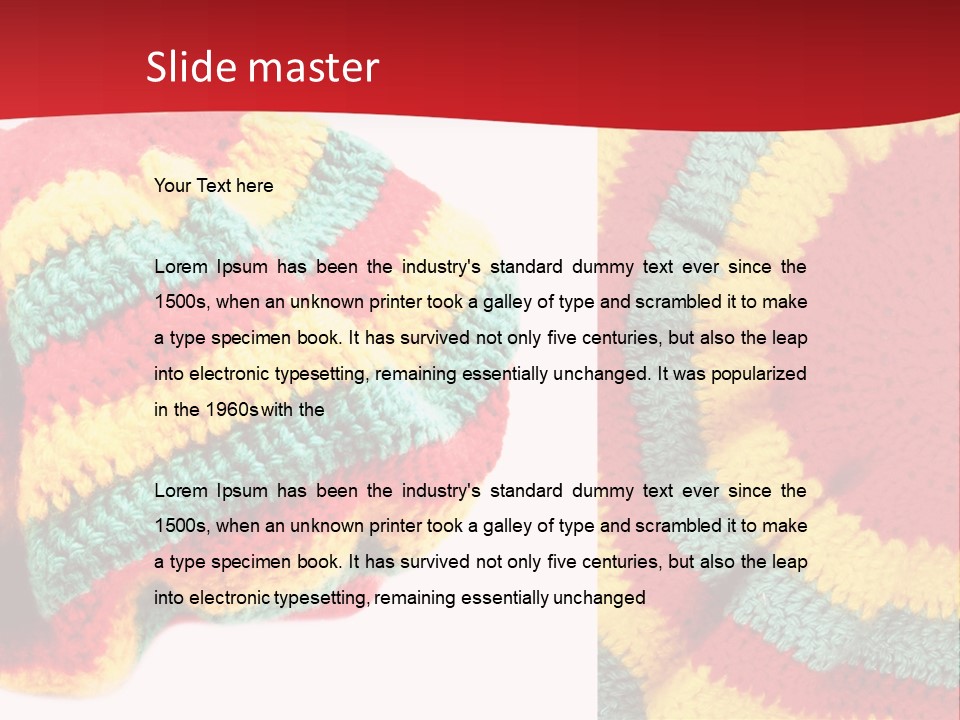 Wool Rastafari Symbol PowerPoint Template