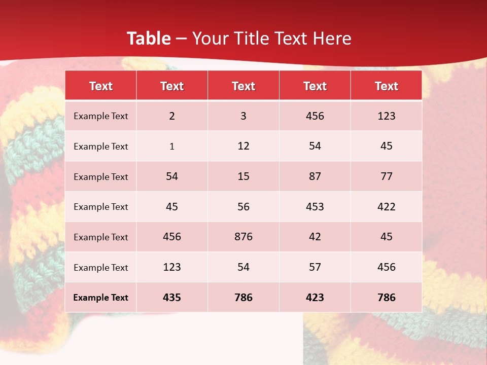 Wool Rastafari Symbol PowerPoint Template