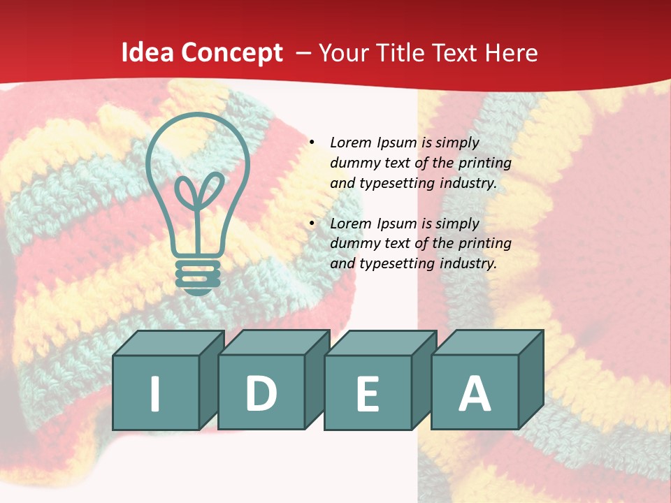 Wool Rastafari Symbol PowerPoint Template