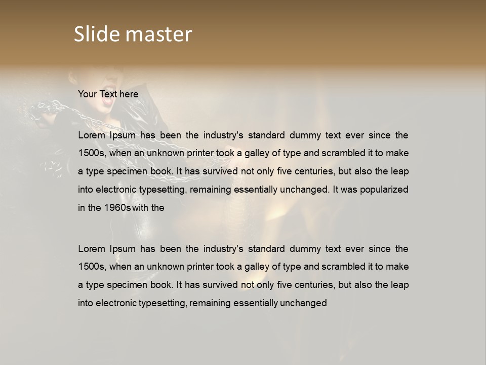 Makeup Biker Skin PowerPoint Template