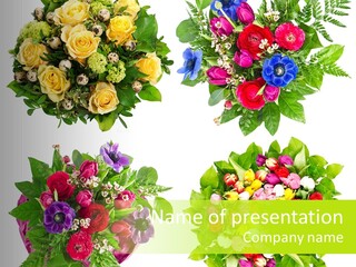 Leaf Tulip Colorful PowerPoint Template