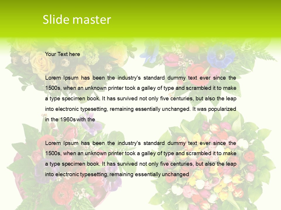 Leaf Tulip Colorful PowerPoint Template