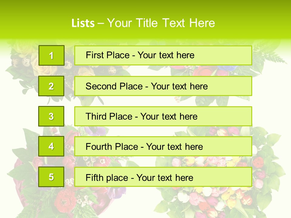 Leaf Tulip Colorful PowerPoint Template