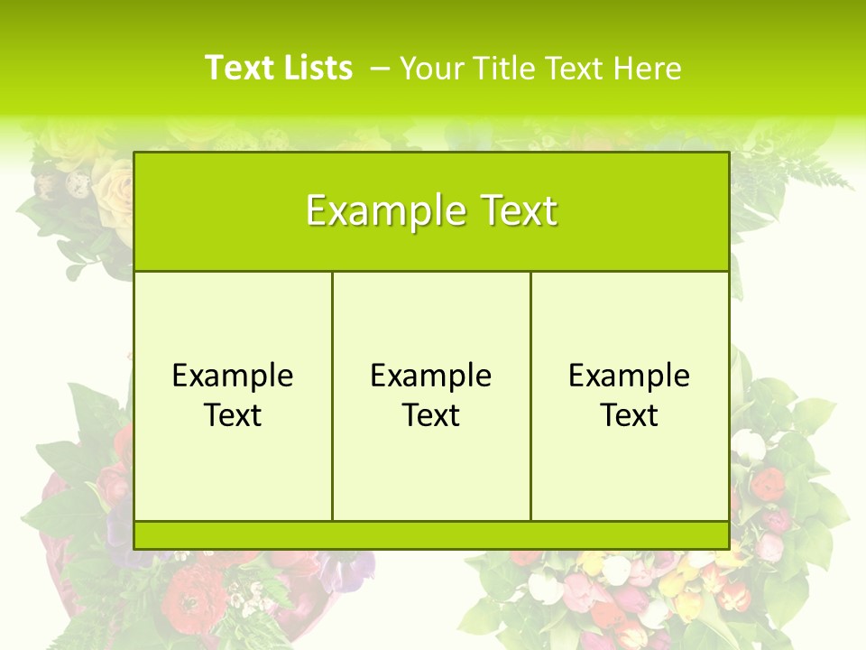 Leaf Tulip Colorful PowerPoint Template