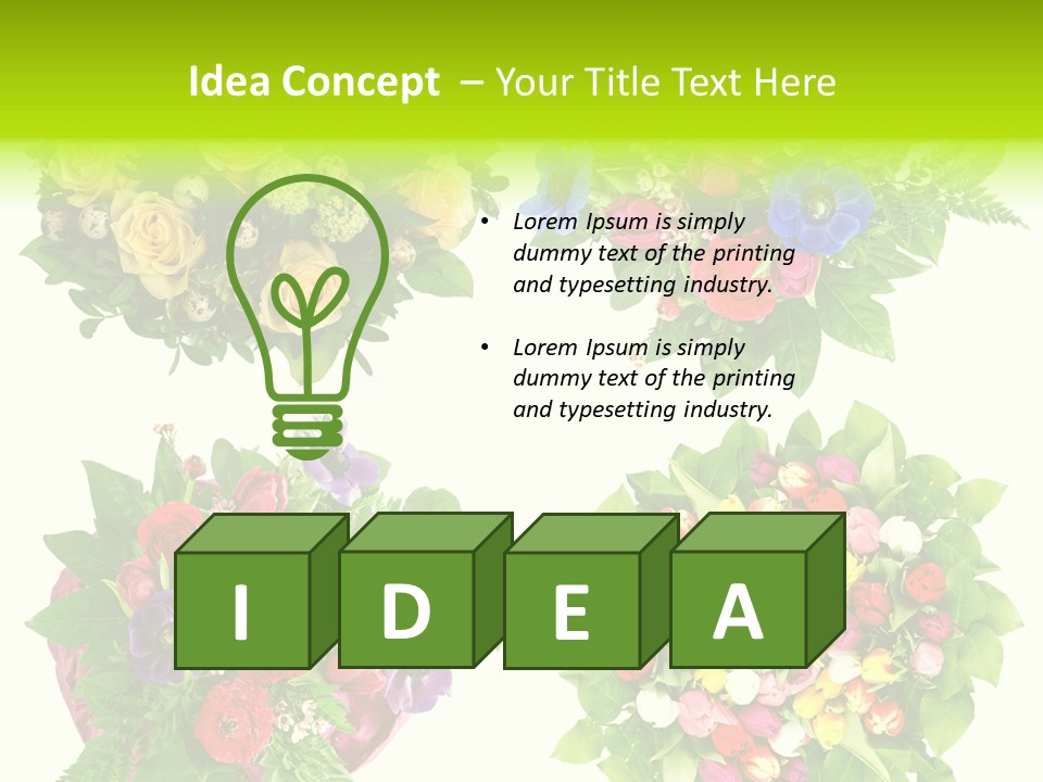 Leaf Tulip Colorful PowerPoint Template