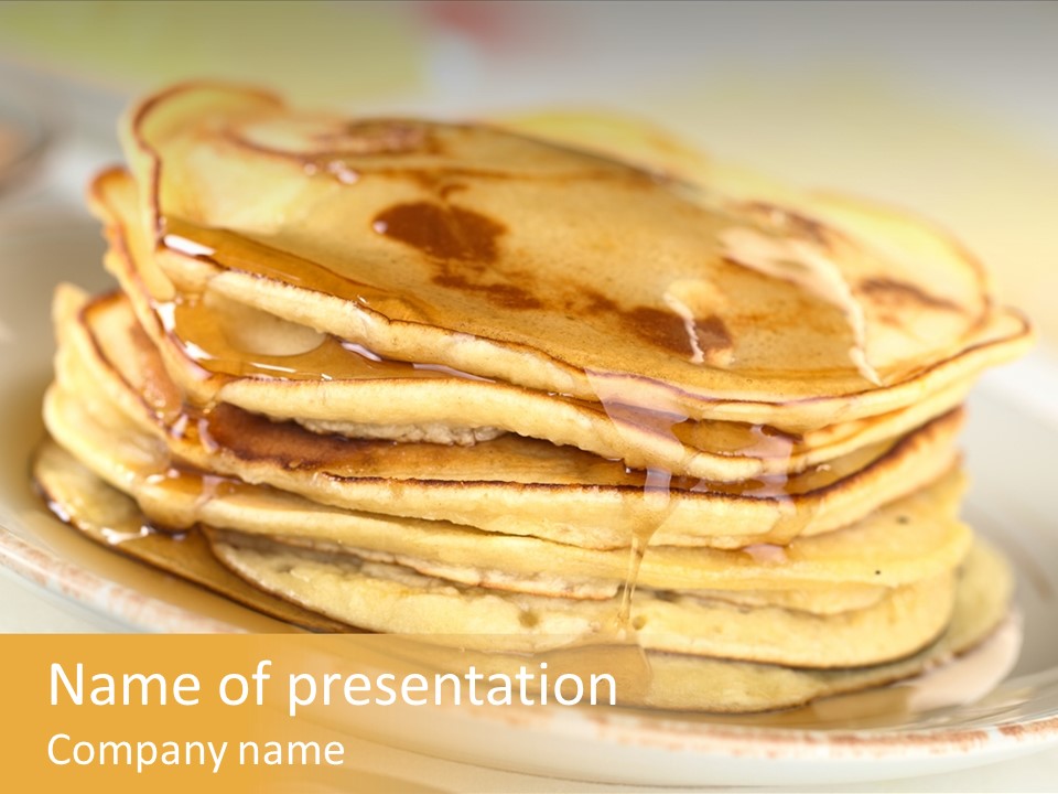 American Breakfast Maple Breakfast PowerPoint Template