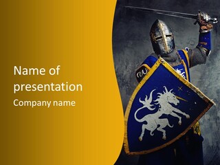 Victory Arms Gold PowerPoint Template