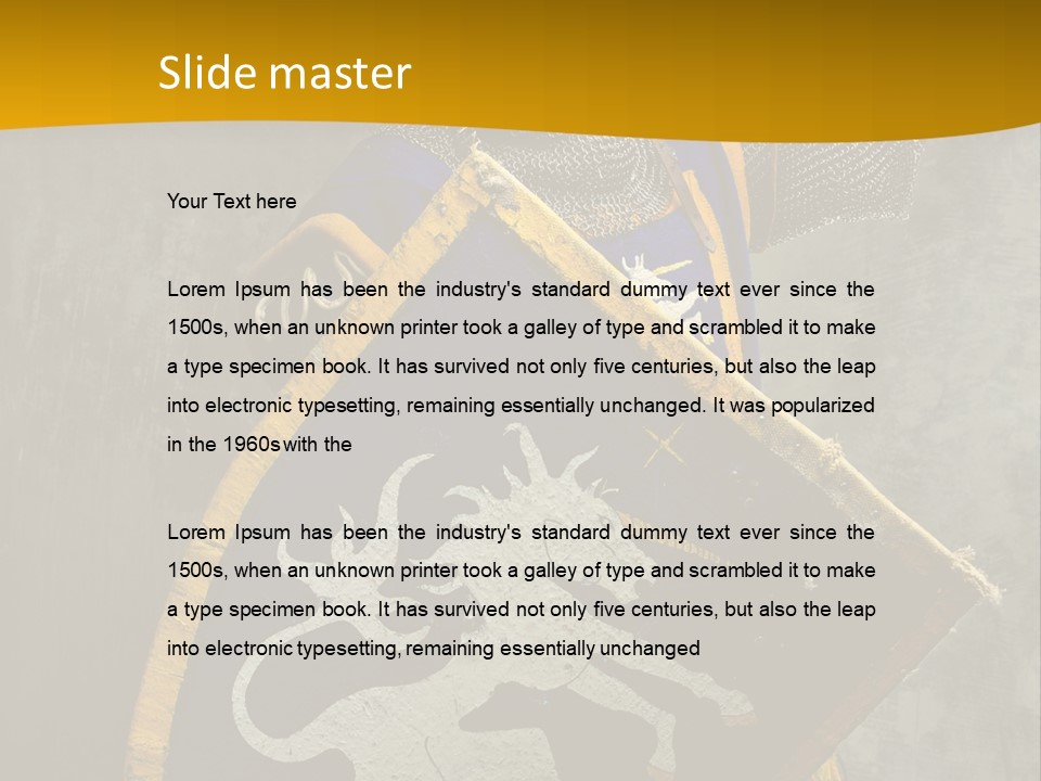 Victory Arms Gold PowerPoint Template