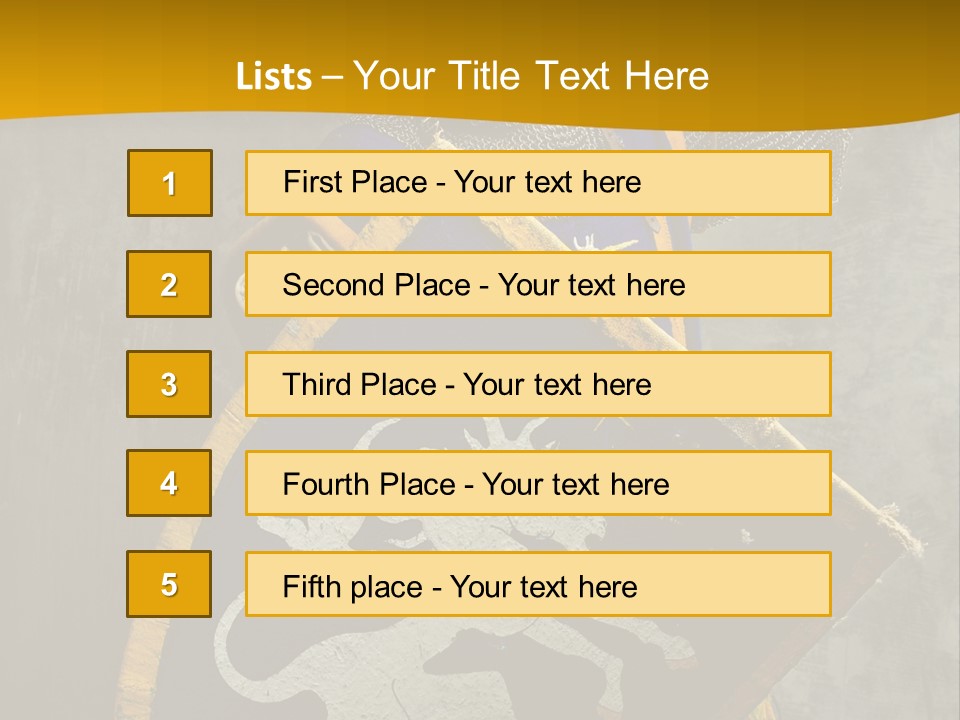 Victory Arms Gold PowerPoint Template