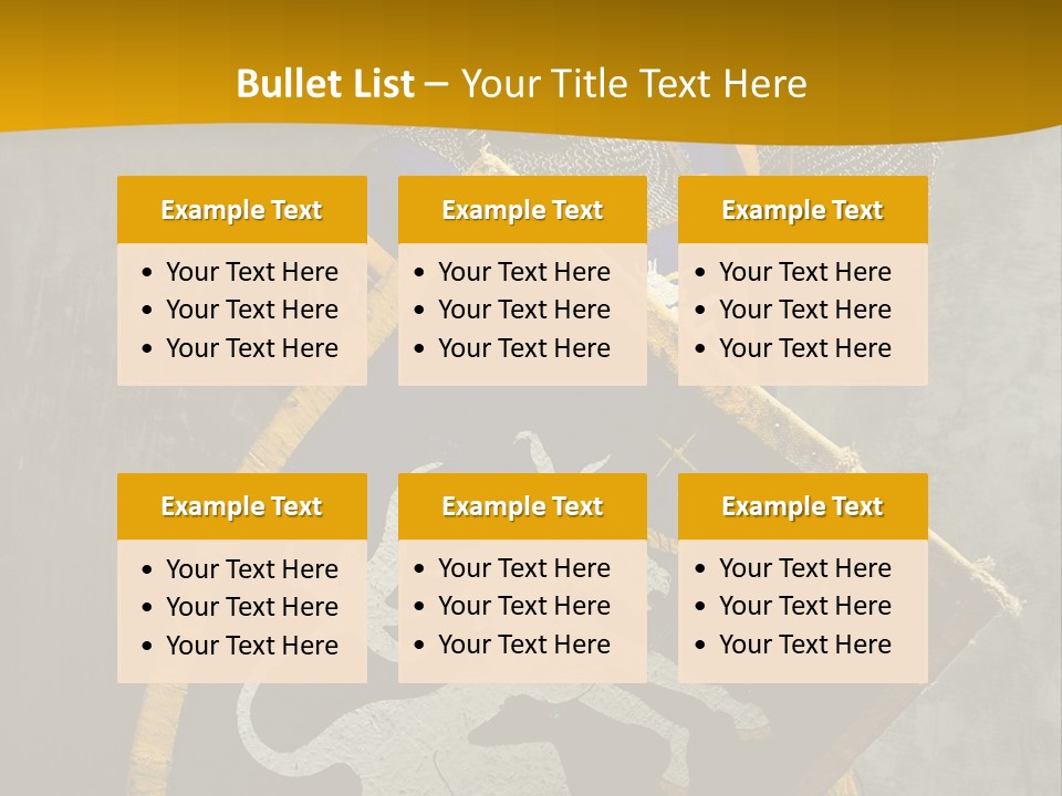 Victory Arms Gold PowerPoint Template