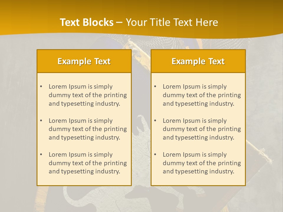 Victory Arms Gold PowerPoint Template