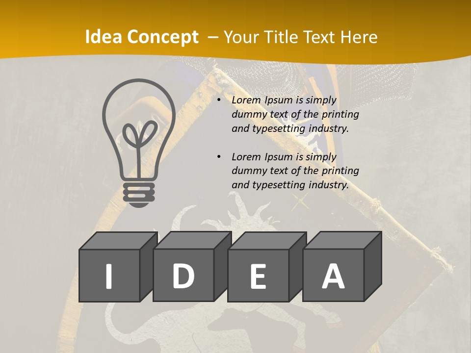 Victory Arms Gold PowerPoint Template