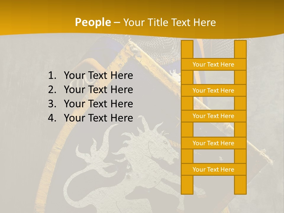 Victory Arms Gold PowerPoint Template