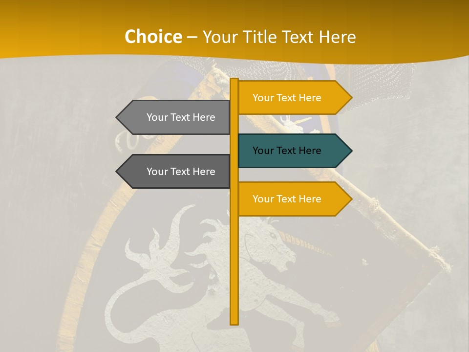 Victory Arms Gold PowerPoint Template