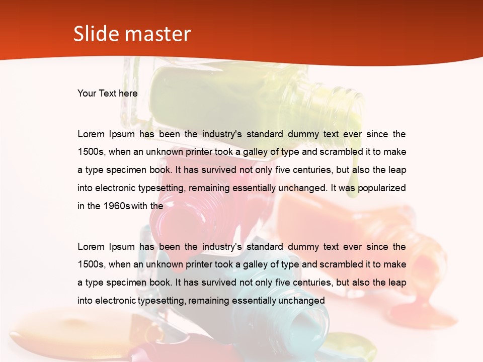 Beauty Spill Pour PowerPoint Template