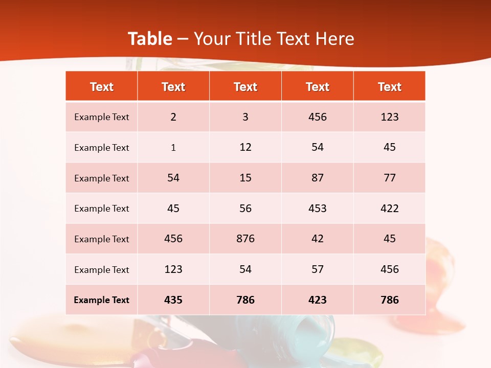 Beauty Spill Pour PowerPoint Template