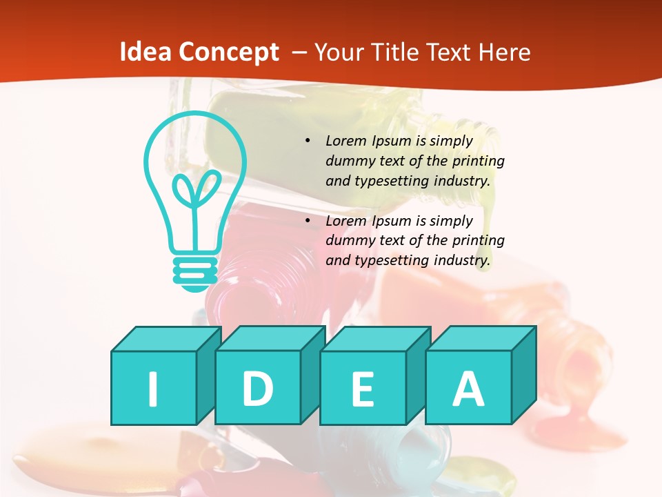 Beauty Spill Pour PowerPoint Template