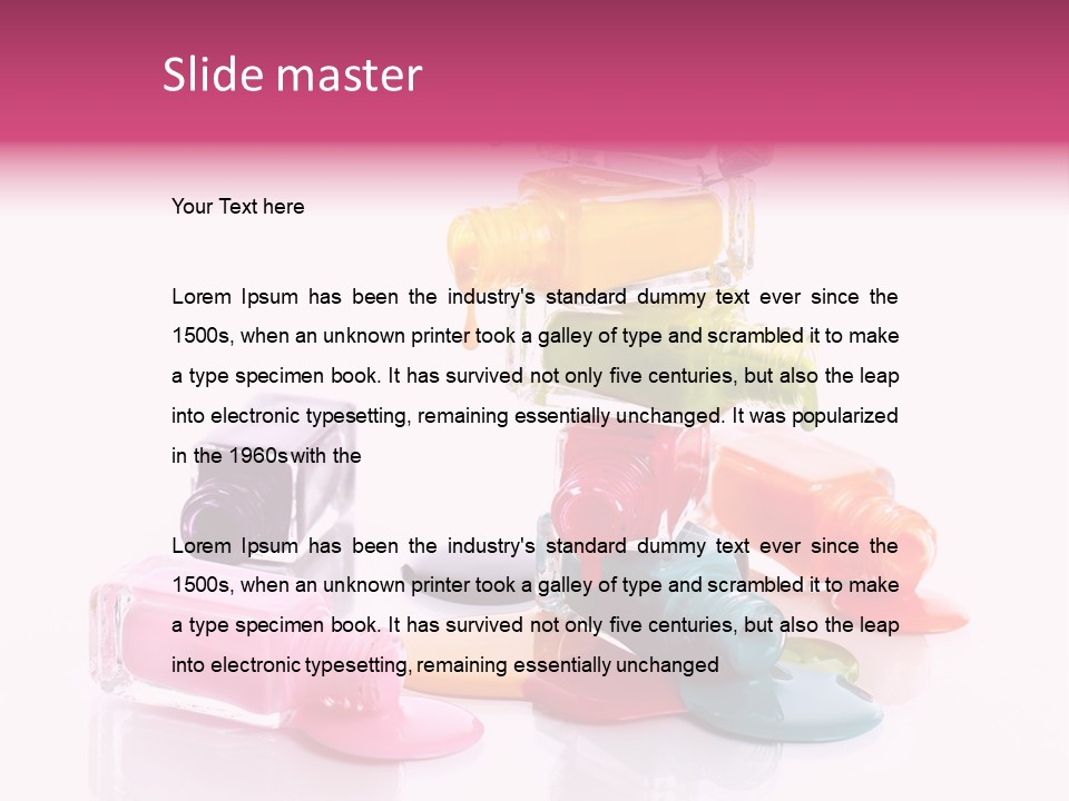 Nailpolish Pink Polish PowerPoint Template