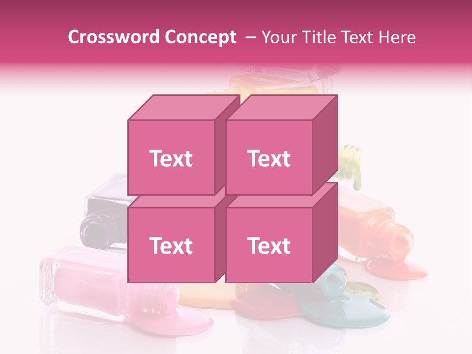 Nailpolish Pink Polish PowerPoint Template