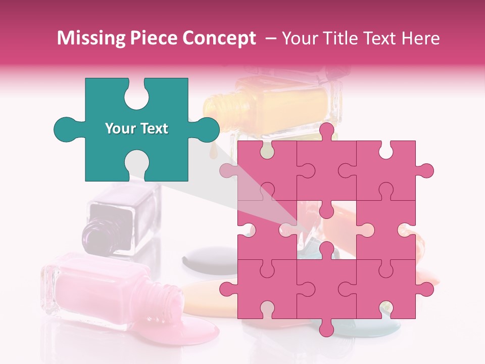 Nailpolish Pink Polish PowerPoint Template