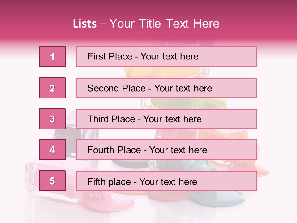 Nailpolish Pink Polish PowerPoint Template